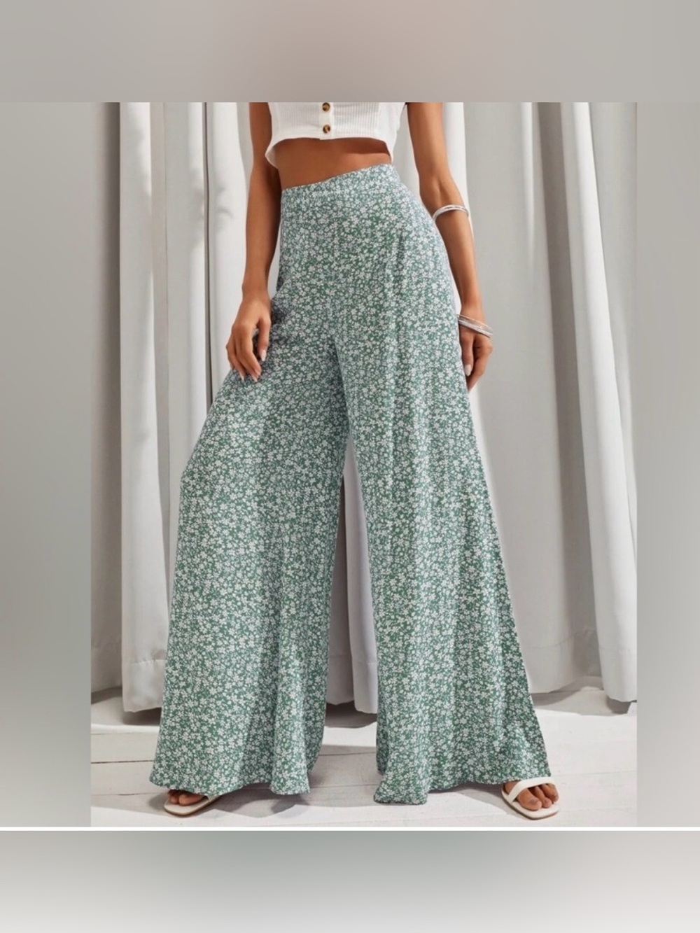 Luukse wide leg floral pant